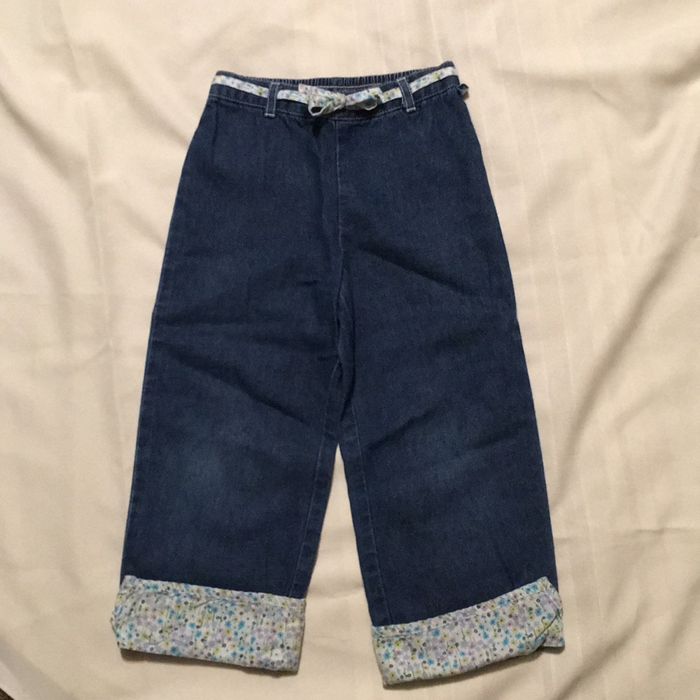 Gymboree Vintage Spring Showers cuffed pants Sz 6